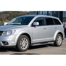Бокові пороги Tayga V2 (2 шт., алюміній) для Fiat Freemont 2011-2016 рр