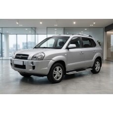 Бокові пороги Tayga V2 (2 шт., алюміній) для Hyundai Tucson JM 2004- рр