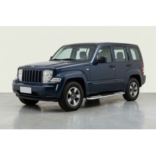 Бокові пороги Tayga V2 (2 шт., алюміній) для Jeep Cherokee/Liberty 2007-2013 рр