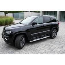 Бокові пороги Tayga V2 (2 шт., алюміній) для Jeep Grand Cherokee WK2 2010-2021 рр