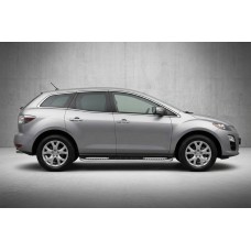 Бокові пороги Tayga V2 (2 шт., алюміній) для Mazda CX-7 2006-2012 рр