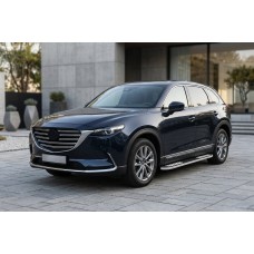 Бокові пороги Tayga V2 (2 шт., алюміній) для Mazda CX-9 2017- рр