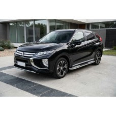 Бокові пороги Tayga V2 (2 шт., алюміній) для Mitsubishi Eclipse Cross 2017- рр