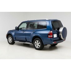 Боковые Подножки Tayga V2 (2 шт., Алюминий) для Mitsubishi Pajero Wagon III 1999-2006 гг
