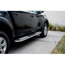 Боковые Подножки Tayga V2 (2 шт., Алюминий) для Mitsubishi L200 2006-2015 гг
