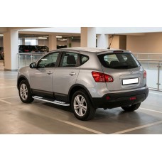 Бокові пороги Tayga V2 (2 шт., алюміній) для Nissan Qashqai 2007-2010 рр