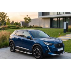 Бокові пороги Tayga V2 (2 шт., алюміній) для Peugeot 3008 2016-2023 рр