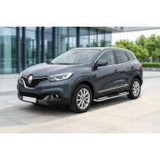 Бокові пороги Tayga V2 (2 шт., алюміній) для Renault Kadjar 2015-2022 рр