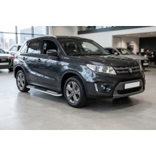 Бокові пороги Tayga V2 (2 шт., алюміній) для Suzuki Vitara 2015- рр