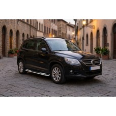 Боковые Подножки Tayga V2 (2 шт., Алюминий) для Volkswagen Tiguan 2007-2016 гг