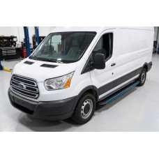 Бокові пороги Maya Blue (2 шт., алюміній) L1 (Regular) для Ford Transit 2014- рр