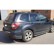 Боковые пороги Premium (2 шт., нерж.) Ø60 для Subaru Forester 2013-2018 гг
