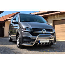 Кенгурятник WT004-ST (нерж) для Volkswagen T6 2015-2024 рр