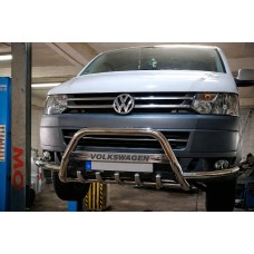 Кенгурятник WT004ST (нержавейка) для Volkswagen T5 2010-2015 гг