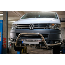 Кенгурятник WT004ST (нержавейка) для Volkswagen T5 2010-2015 гг
