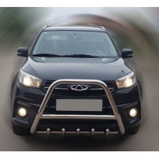 Кенгурятник WT009 (нерж) для Chery Tiggo 3