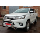 Защита переднего бампера WT007 (нержавейка) для Toyota Hilux 2015- гг