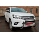 Защита переднего бампера WT007 (нержавейка) для Toyota Hilux 2015- гг