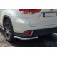Задні куточки (2 шт., нерж) для Toyota Highlander 2013-2019 рр