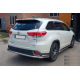 Задній захист AK005-2 (2 шт., нерж) для Toyota Highlander 2013-2019 рр