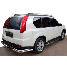 Задні кути AK003-Double (2 шт., нерж.) для Nissan X-trail T31 2007-2014 рр