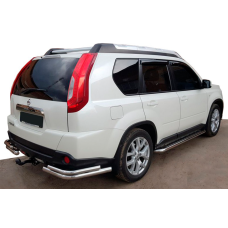 Задние углы AK003-Double (2 шт., нержавейка) для Nissan X-trail T31 2007-2014 гг