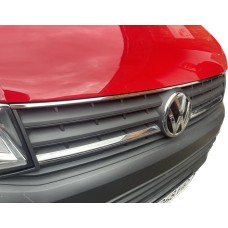 Накладка на верх решітки 2015-2019 (1 шт, нерж) для Volkswagen T6