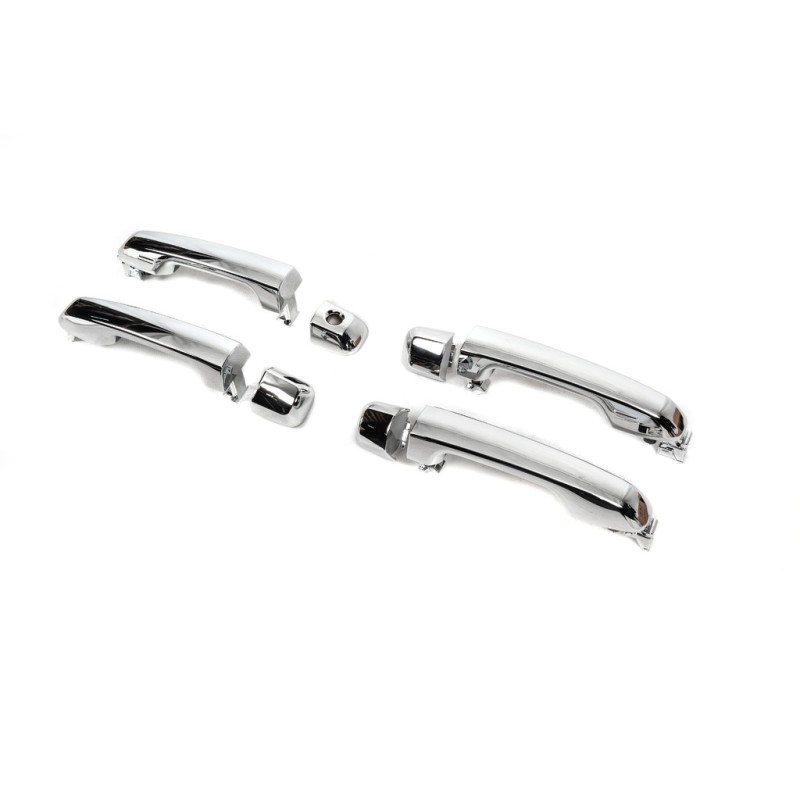 Дверные ручки в сборе 2015-2021 (Хром, 4 шт) для Toyota Land Cruiser 200