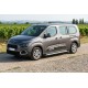 Боковые пороги Allmond Grey (2 шт., алюминий) Длинная База для Citroen Berlingo/Multispace 2018- гг