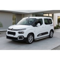 Бокові пороги Maydos V2 (2 шт., алюміній -2026 нерж) Коротка база для Citroen Berlingo/Multispace 2018- рр