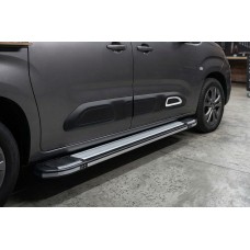 Бокові пороги Rainbow (2 шт., алюміній) Довга база для Citroen Berlingo/Multispace 2018- рр