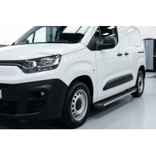 Бокові пороги Maya V1 (2 шт., алюміній) Коротка база для Peugeot Partner/Rifter 2019- рр