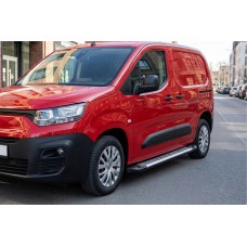 Боковые Подножки Line (2 шт., Алюминий) Длинная База для Opel Combo 2019- гг