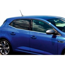 Нижня окантовка вікон (HB, 6 шт, нерж) OmsaLine - Італійська нержавійка для Renault Megane IV 2016-2025 рр