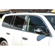 Полный комплект накладок на окна и стойки нержавейка для Lexus LX570/450d 2008-2022 гг