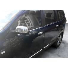 Накладки на дзеркала (2 шт, нерж.) Carmos - Турецька сталь для Renault Lodgy 2013-2022 рр