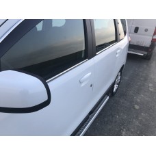 Окантовка вікон (4 шт., нерж.) OmsaLine - Італійська нержавійка для Renault Lodgy 2013-2022 рр