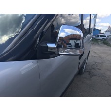 Накладки на Зеркала (2 шт, ABS) OmsaLine - Хромированный пластик для Fiat Doblo II 2010-2022 гг