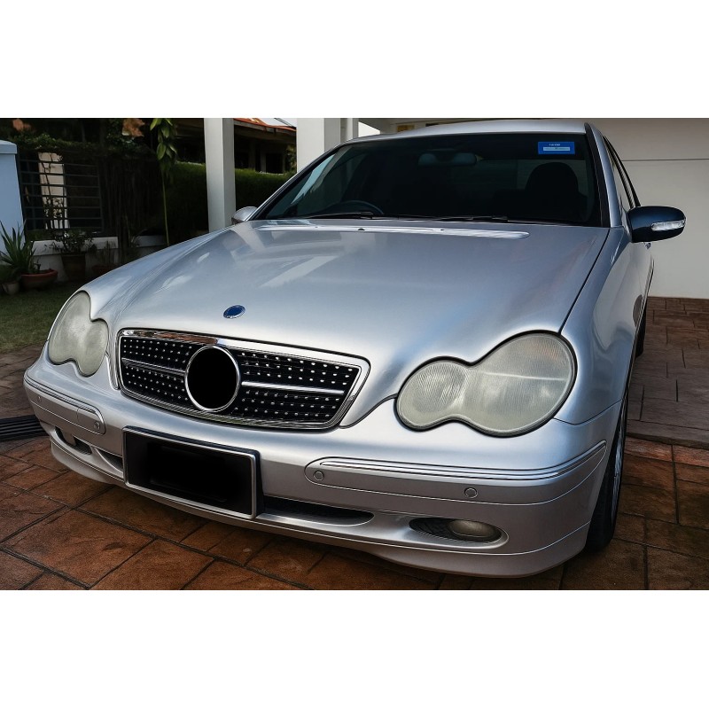 Передня решітка Diamond Silver для Mercedes C-class W203 2000-2007рр