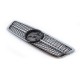 Передняя решетка Diamond Silver для Mercedes C-class W203 2000-2007 гг