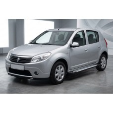 Боковые Подножки Allmond Grey (2 шт., Алюминий) для Renault Sandero 2007-2013 гг
