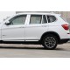 Накладки на дверні стійки (нерж) для BMW X3 F-25 2011-2018 рр Накладки на дверні стійки (нерж) для BMW X3 F-25 2011-2018 рр