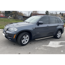 Боковые Подножки Maydos V1 (2 шт., Алюминий и Нержавейка) для BMW X5 E-70 2007-2013 гг