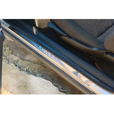 Накладки на пороги Carmos (Coupe, 2 шт, нерж.) для Opel Astra G classic 1998-2012 рр