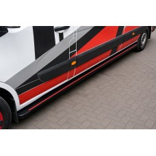Боковые Подножки Maya Red (2 шт., Алюминий) Короткая База для Opel Movano 2010-2021 гг