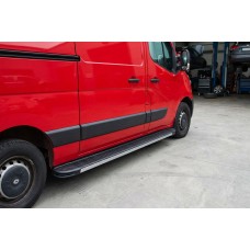 Боковые Подножки Maya V1 (2 шт., Алюминий) Средняя База для Opel Movano 2010-2021 гг