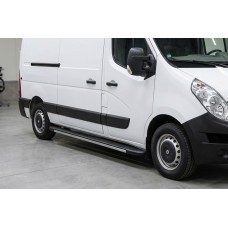 Бокові пороги Bosphorus Grey (2 шт., алюміній) Довга база для Opel Movano 2010-2021 рр