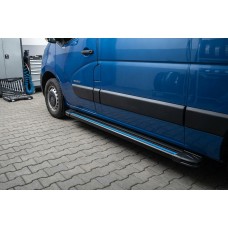Бокові пороги Maya Blue (2 шт., алюміній) Довга база для Renault Master 2011-2023 рр