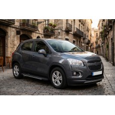 Боковые пороги Bosphorus Grey (2 шт., алюминий) для Chevrolet Trax 2012-2023 гг