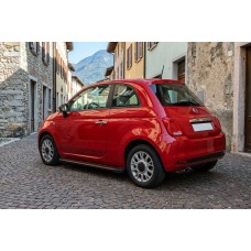 Бокові пороги Maya Red (2 шт., алюміній) для Fiat 500/500L 2013-2022 рр
